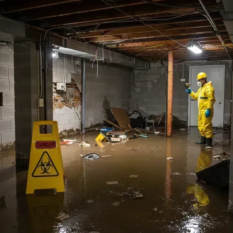 Flooded Basement Electrical Hazard in Winfield, MO Property